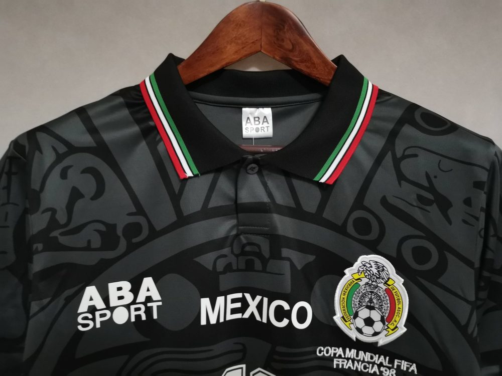 MEXICO WORLD CUP 1998 BLACK AWAY FOOTBALL SHIRT