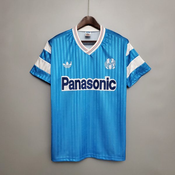MARSEILLE 1990-1991 BLUE RETRO AWAY SHIRT