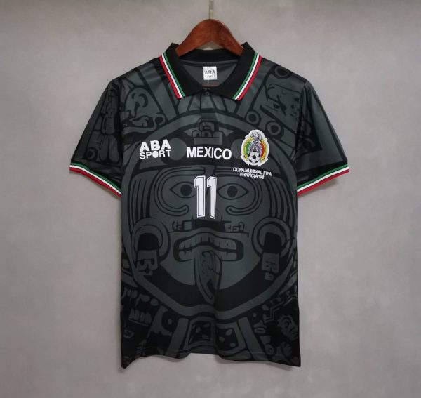 MEXICO WORLD CUP 1998 BLACK AWAY FOOTBALL SHIRT