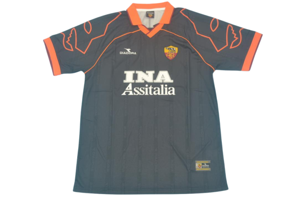 ROMA 1999-2000 AWAY BLACK RETRO FOOTBALL SHIRT