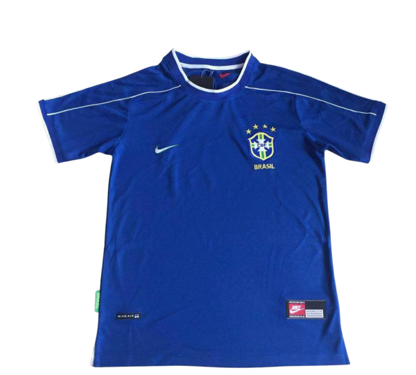 BRAZIL WORLD CUP 98 RETRO AWAY FOOTBALL SHIRT