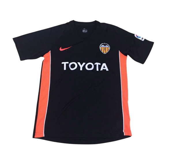 Valencia 2005 Away Black Retro Football Shirt