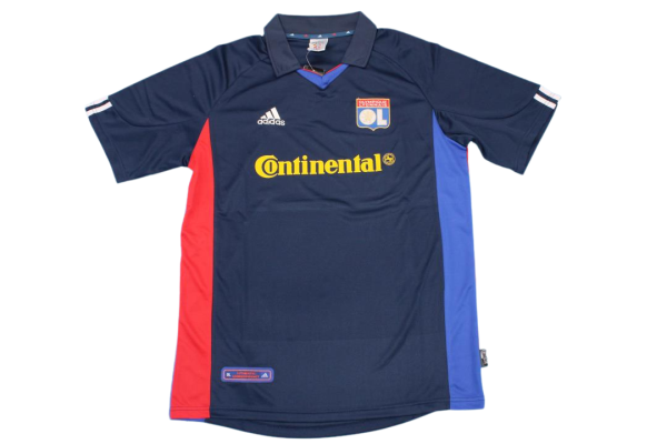 LYON 2001-2002 AWAY DARK BLUE RETRO FOOTBALL SHIRT