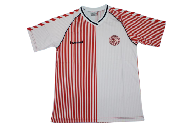 DENMARK 1986 AWAY RETRO FOOTBALL SHIRT