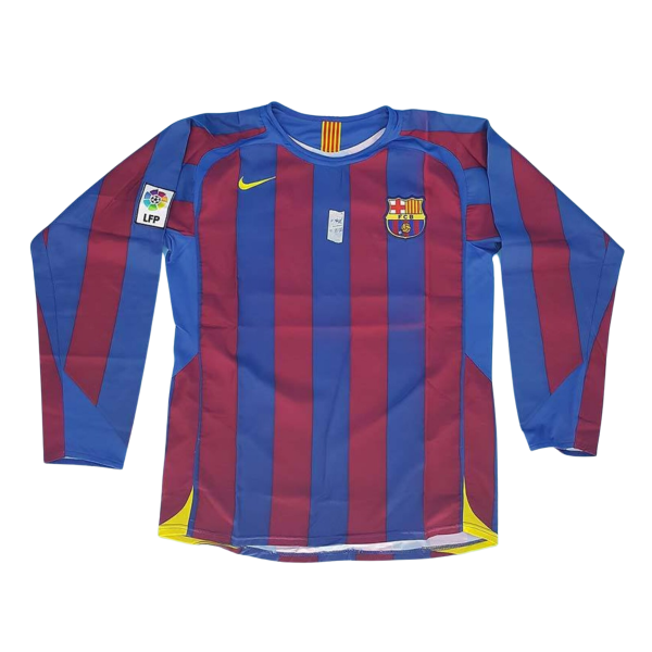 BARCELONA 2005-2006 HOME LONG SLEEVE UCL FINAL RETRO FOOTBALL SHIRT