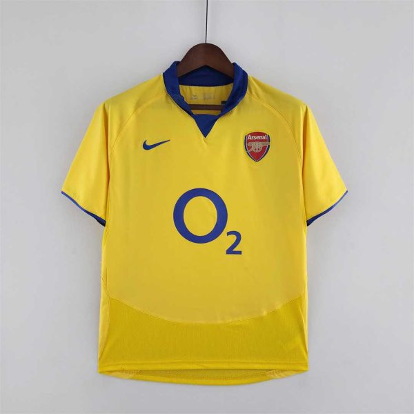 Arsenal 03/05 Away Retro Yellow Football Shirt