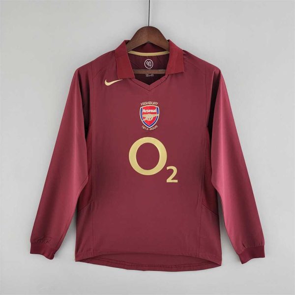 Arsenal 2005/2006 Long Sleeve retro Home Century Soccer Jersey