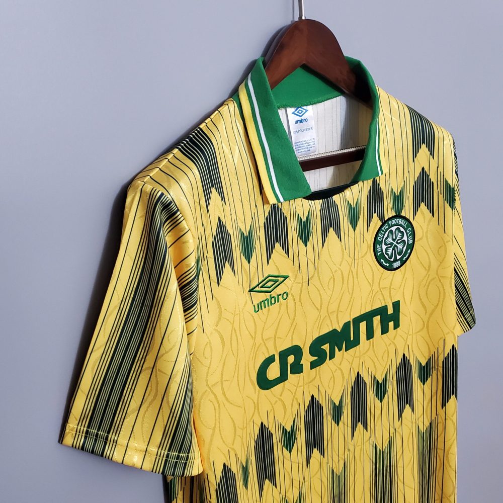 Celtic 89/91 Away Yellow Retro Football Shirt