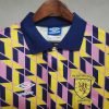 SCOTLAND 1991 YELLOW AND PINK AWAY RETRO FOOTBALL SHIRT