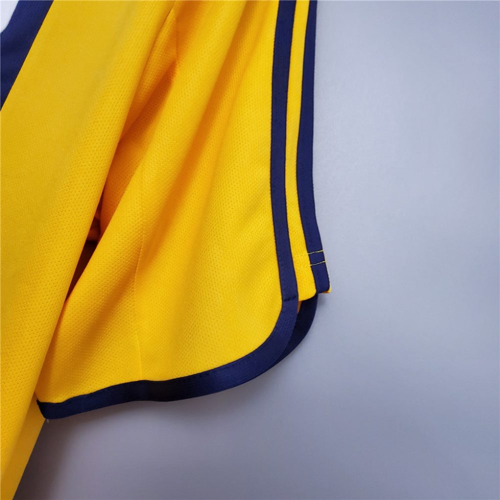 Ajax 2000 Yellow Retro Away Football Shirt