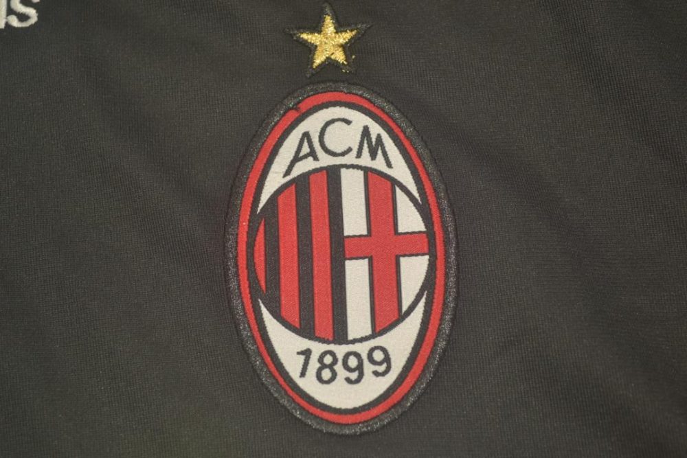 AC MILAN 2006 - 2007 Away Third Black Long Sleeve RETRO FOOTBALL SHIRT