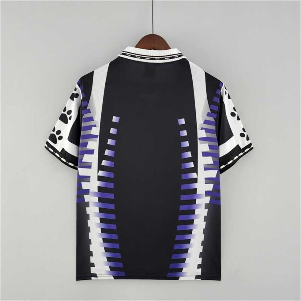 REAL MADRID 1997 AWAY THIRD BLACK PURPLE RETRO FOOTBALL SHIRT