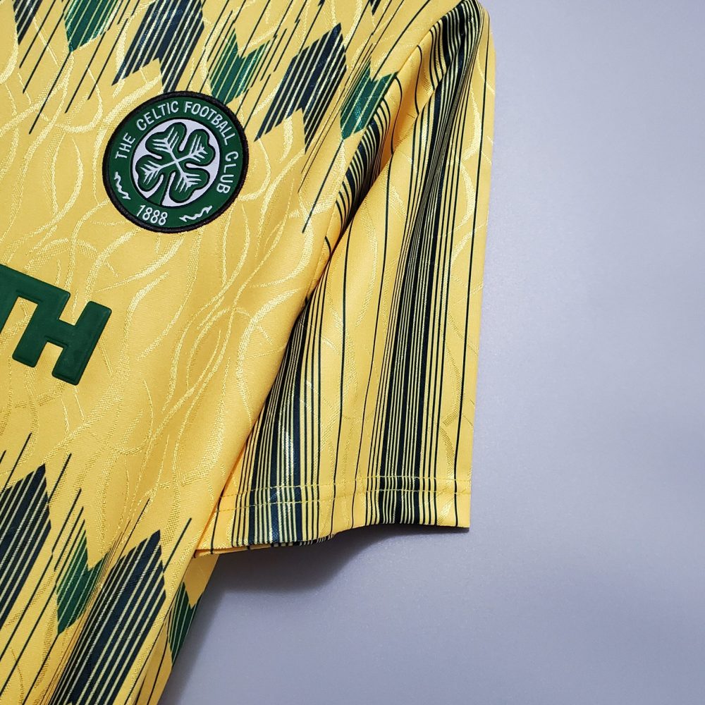 Celtic 89/91 Away Yellow Retro Football Shirt