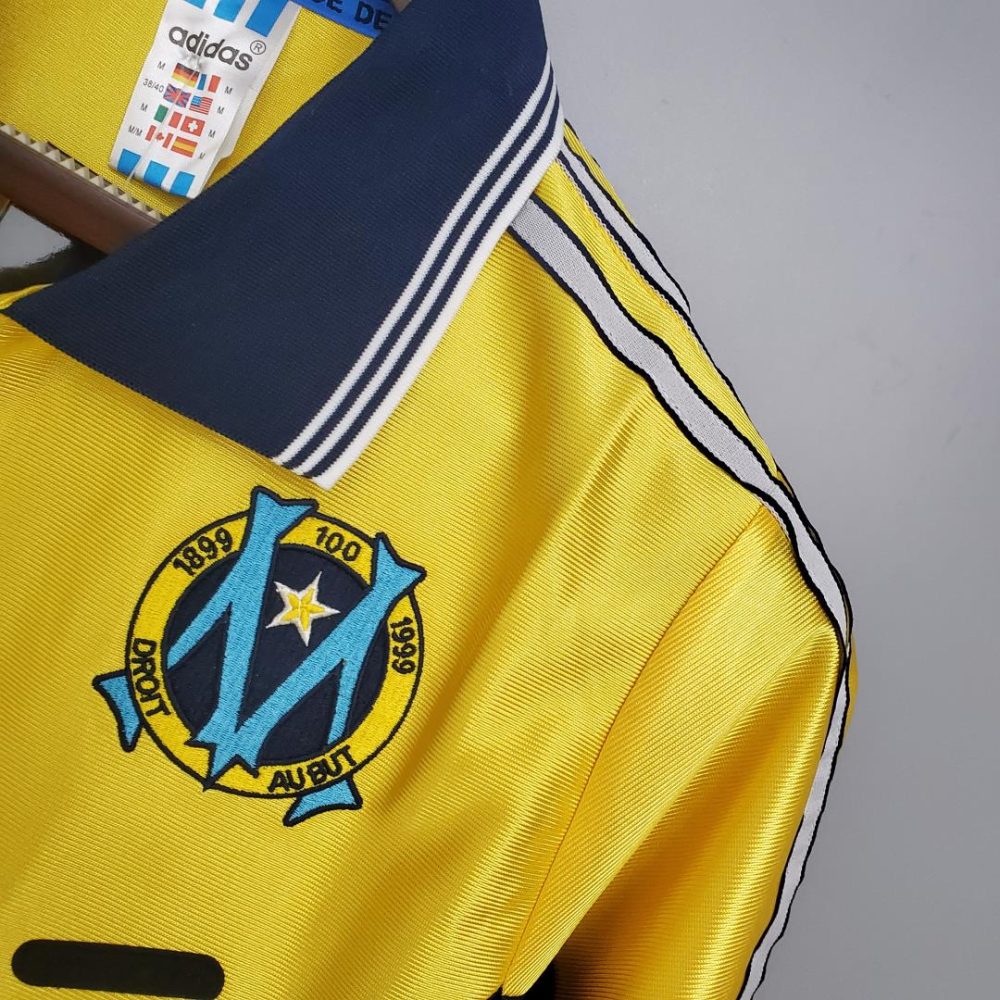 MARSEILLE 1998-1999 AWAY YELLOW RETRO FOOTBALL SHIRT