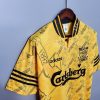 LIVERPOOL 1995-1996 YELLOW AWAY RETRO FOOTBALL SHIRT