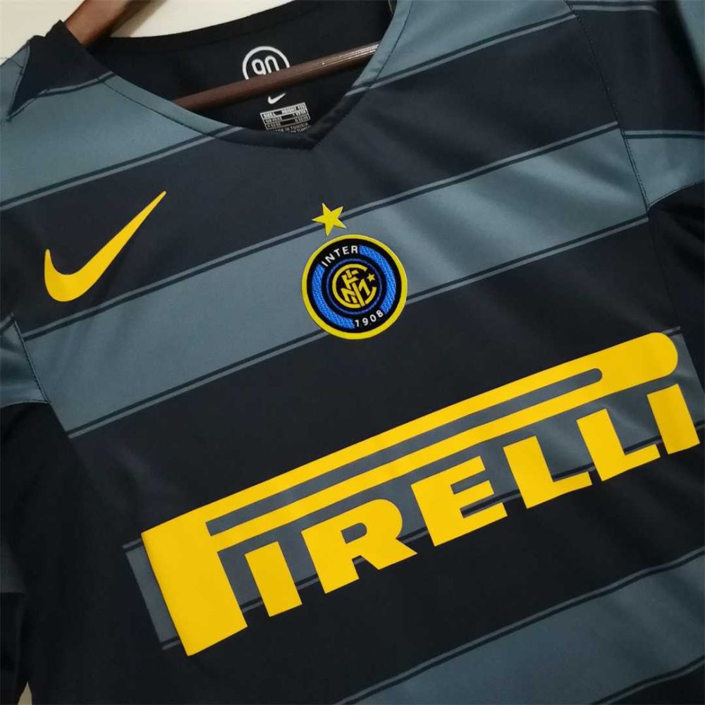 INTER MILAN 2004 AWAY THIRD BLACK GREY RETRO SHIRT
