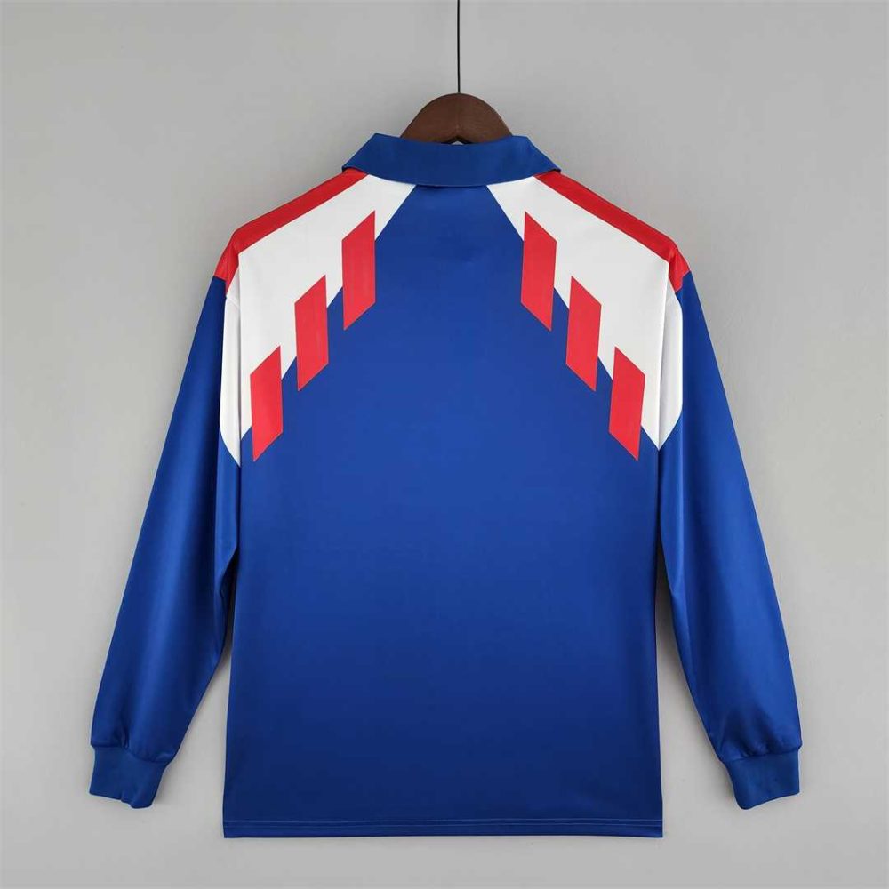 FRANCE WORLD CUP 1990 LONG SLEEVE HOME RETRO FOOTBALL SHIRT