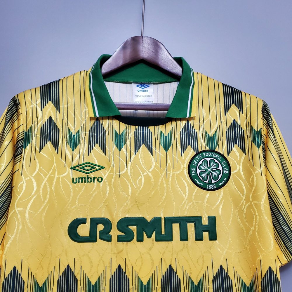 Celtic 89/91 Away Yellow Retro Football Shirt
