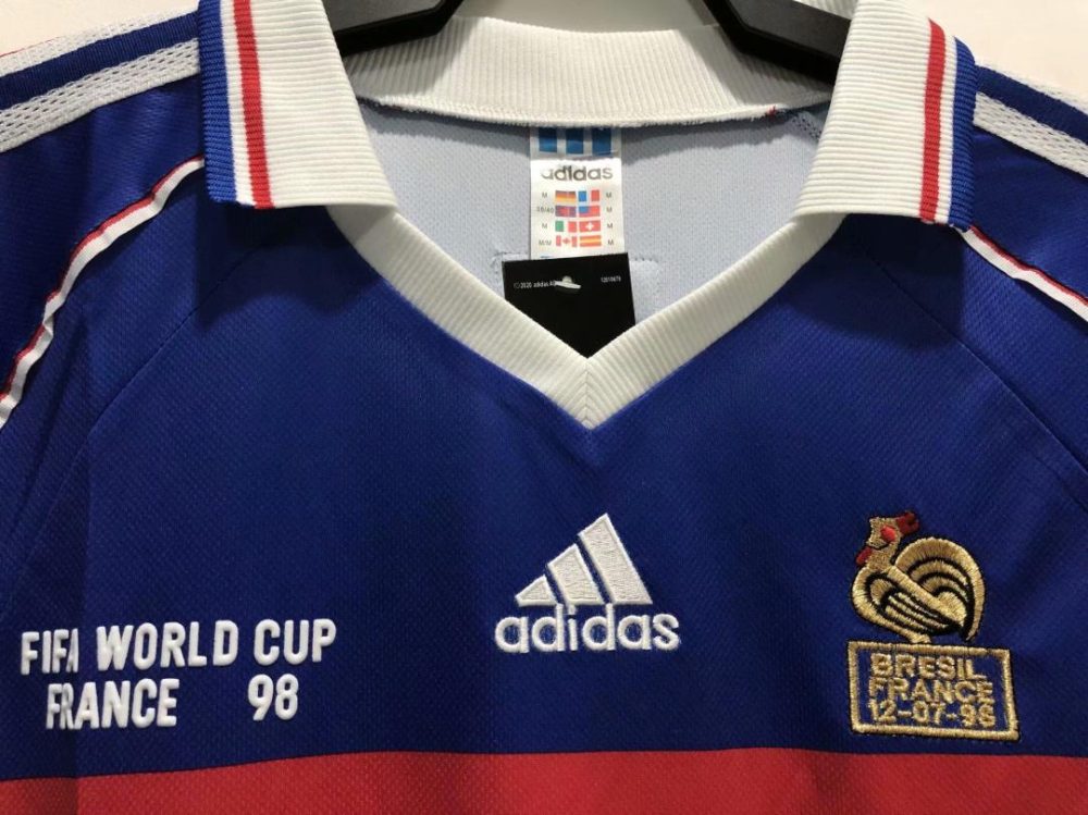 FRANCE WORLD CUP 1998 HOME LONG SLEEVE FOOTBALL SHIRT