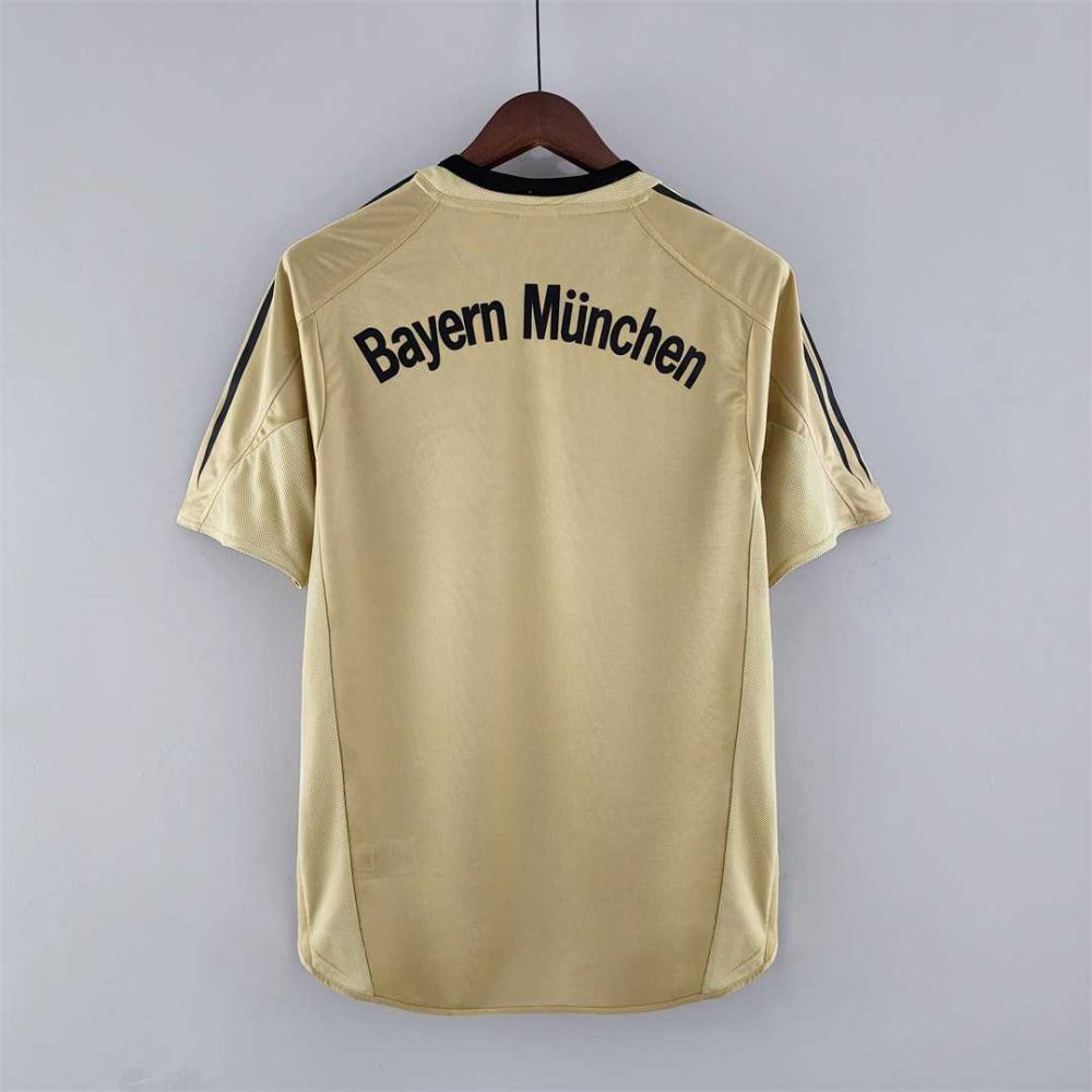 BAYERN MUNICH 2004 AWAY GOLD FOOTBALL SHIRT