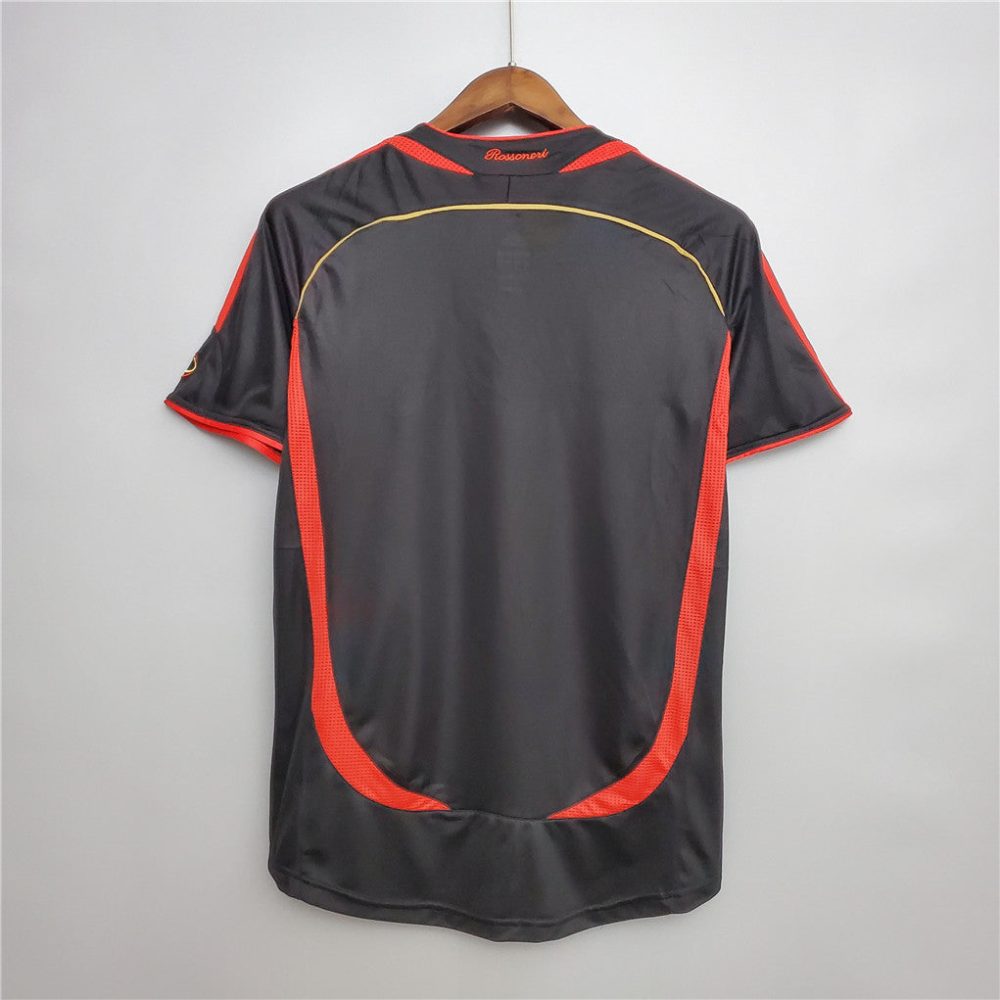 AC MILAN 2006 - 2007 AWAY THIRD BLACK RETRO FOOTBALL SHIRT