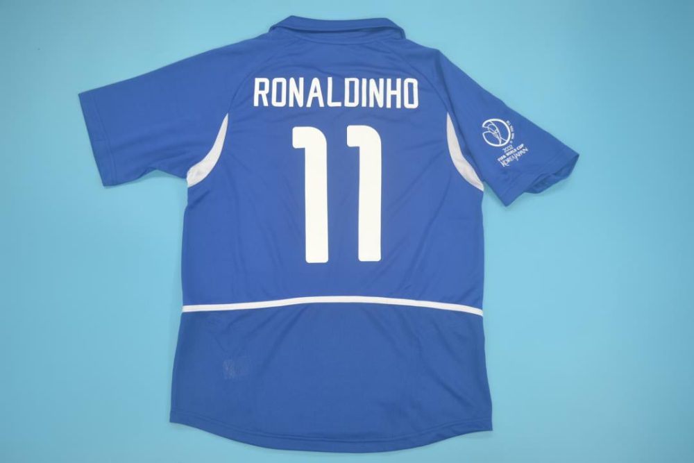 BRAZIL WORLD CUP 2002 AWAY RETRO FOOTBALL SHIRT