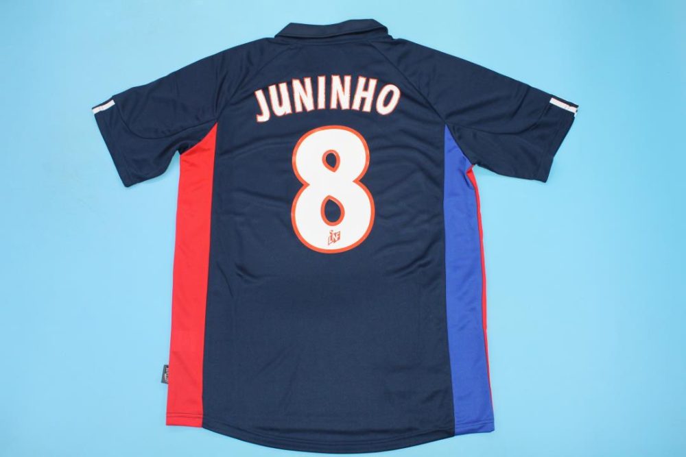 LYON 2001-2002 AWAY DARK BLUE RETRO FOOTBALL SHIRT