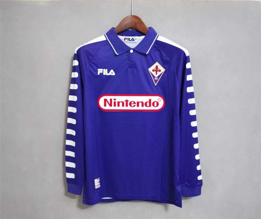 FIORENTINA 1998-1999 HOME LONG SLEEVE RETRO FOOTBALL SHIRT