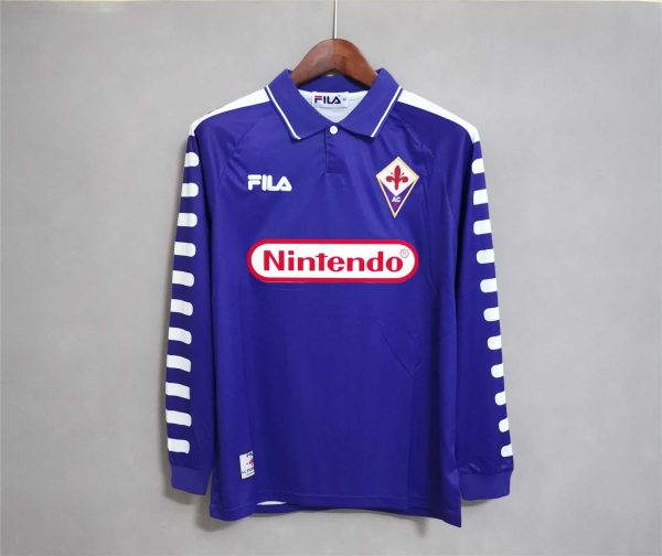 FIORENTINA 1998-1999  HOME LONG SLEEVE RETRO FOOTBALL SHIRT