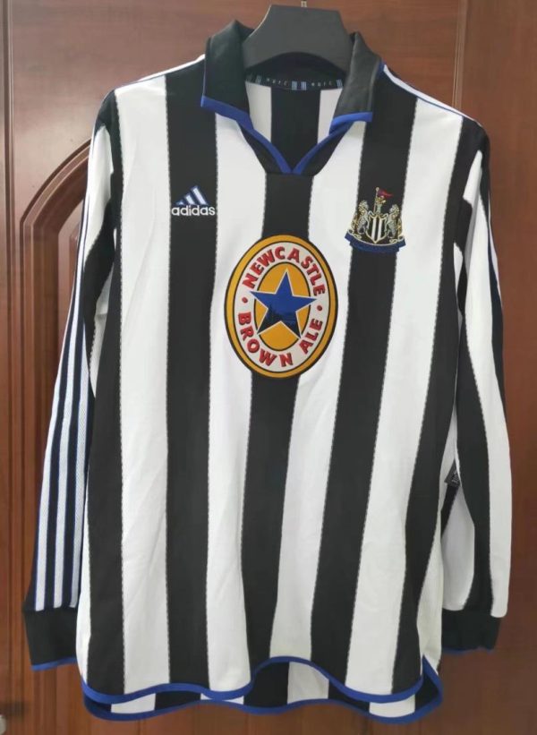 NEWCASTLE UNITED 1999-2000 LONG SLEEVE HOME RETRO FOOTBALL SHIRT