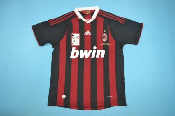 AC MILAN 2009 - 2010 HOME MALDINI RETIRED RETRO FOOTBALL SHIRT
