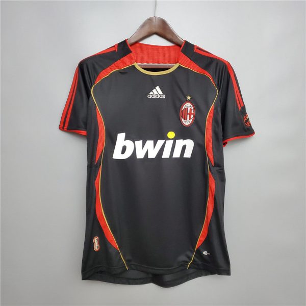 AC MILAN 2006 - 2007 AWAY THIRD BLACK RETRO FOOTBALL SHIRT