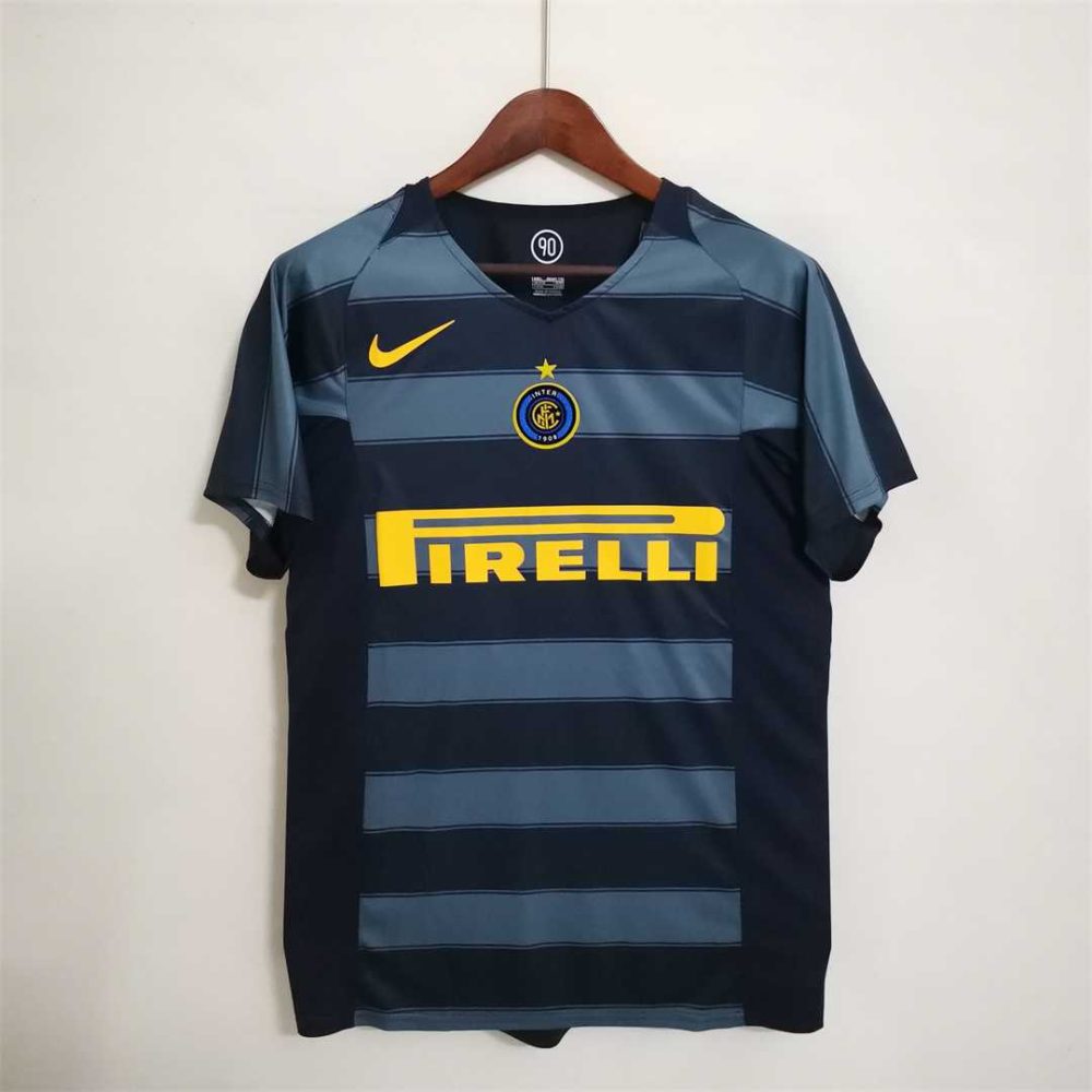 INTER MILAN 2004 AWAY THIRD BLACK GREY RETRO SHIRT