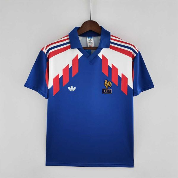 FRANCE WORLD CUP 1990 HOME RETRO FOOTBALL SHIRT