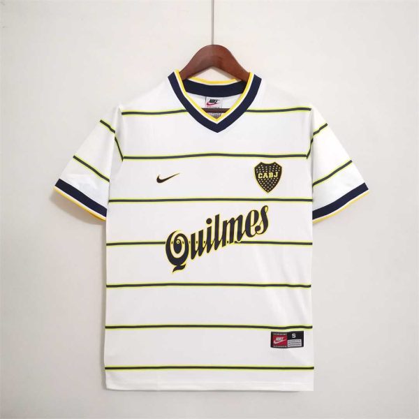 BOCA JUNIORS 1999 RETRO WHITE AWAY FOOTBALL SHIRT