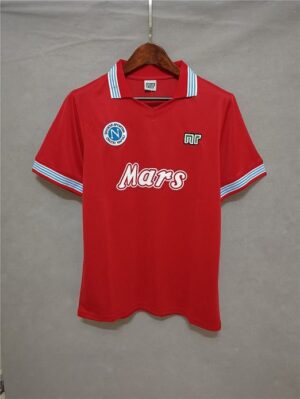 NAPOLI 1988-1989 RED AWAY RETRO FOOTBALL SHIRT