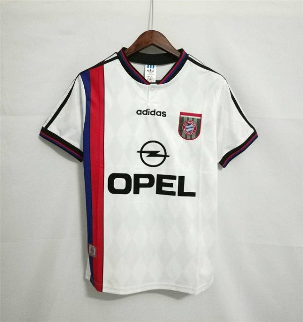 BAYERN MUNICH 1995-1997 WHITE AWAY RETRO FOOTBALL SHIRT