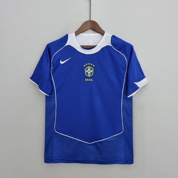 BRAZIL WORLD CUP 2004 RETRO AWAY FOOTBALL SHIRT