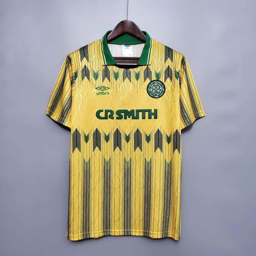 Celtic 89/91 Away Yellow Retro Football Shirt