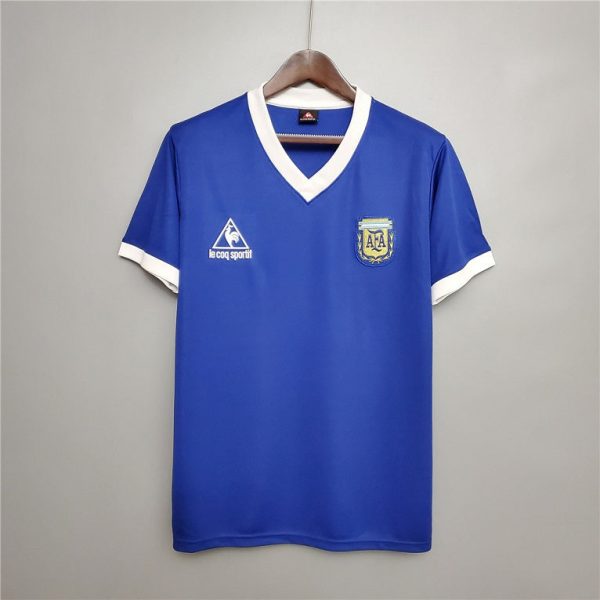 Argentina 1986 World Cup Retro Away Football Shirt