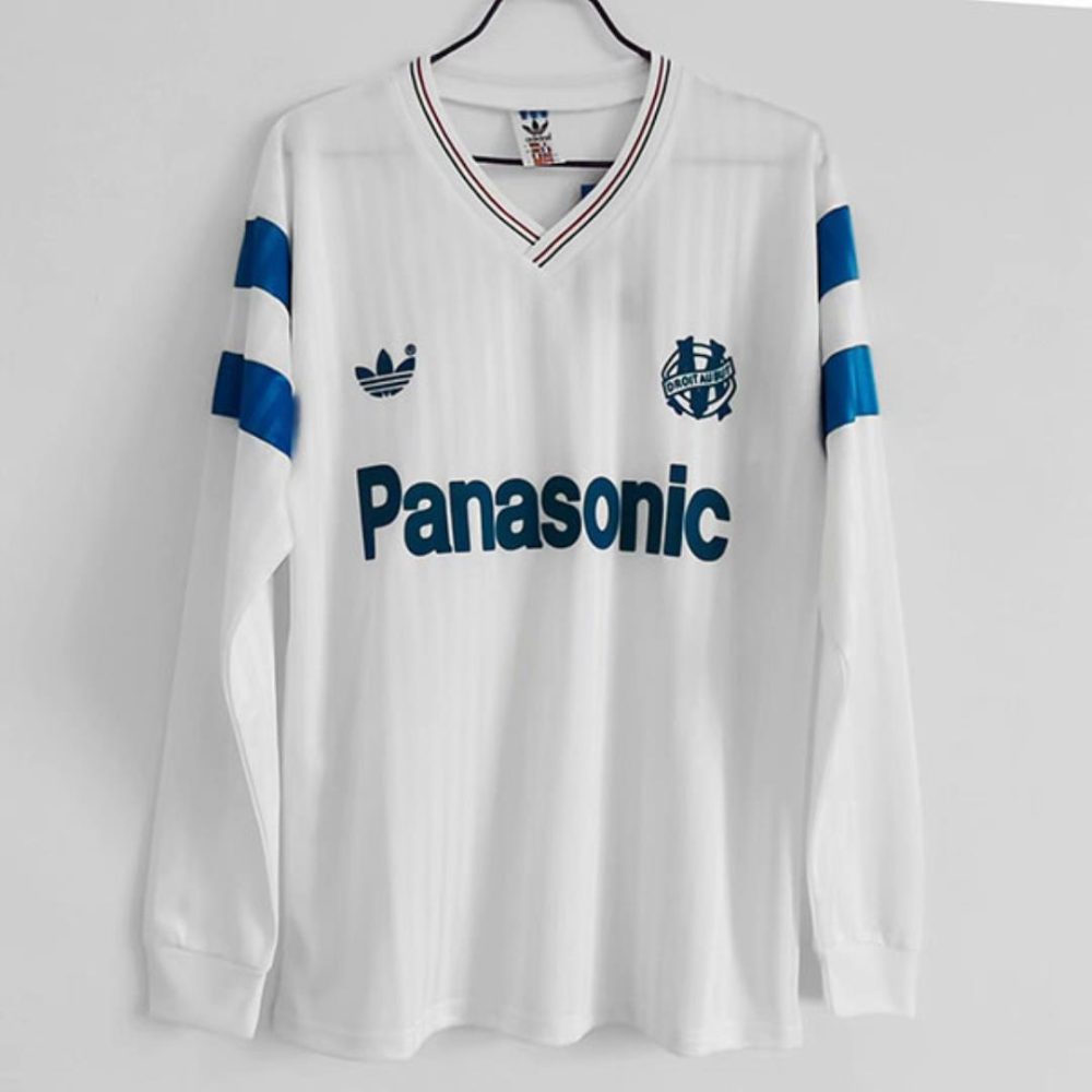 MARSEILLE 1990-1991 HOME LONG SLEEVE RETRO FOOTBALL SHIRT