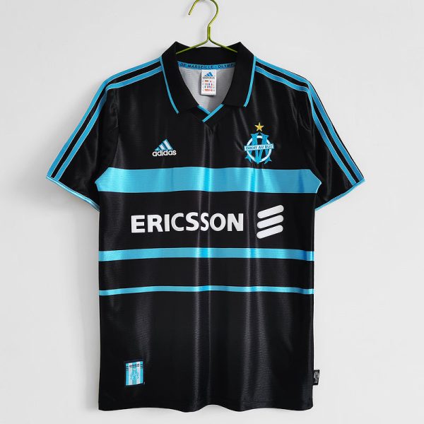 MARSEILLE 1998-1999 AWAY THIRD BLACK RETRO FOOTBALL SHIRT