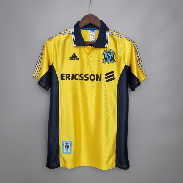 MARSEILLE 1998-1999 AWAY YELLOW RETRO FOOTBALL SHIRT
