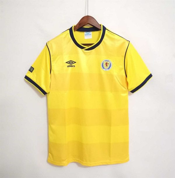 SCOTLAND 1986 AWAY YELLOW RETRO FOOTBALL SHIRT