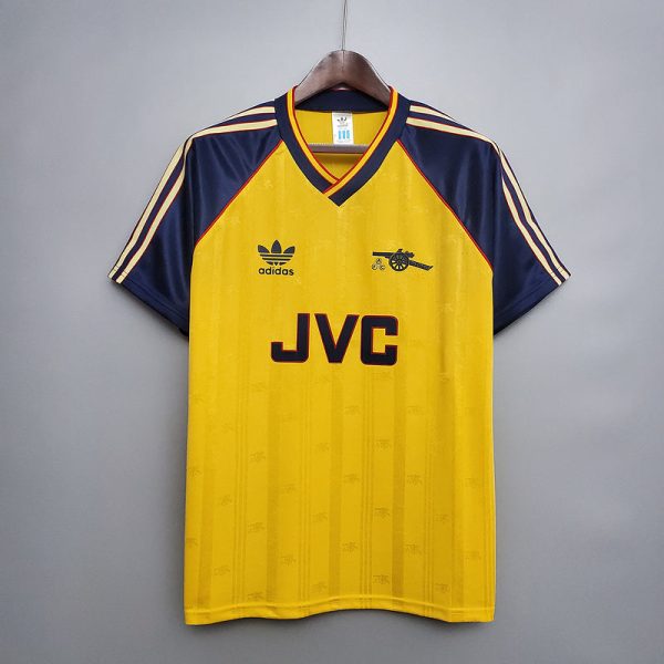Arsenal 1988/1989 Retro Away Yellow Soccer Jersey