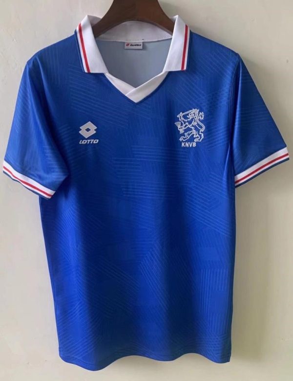 NETHERLANDS 1991 BLUE RETRO AWAY FOOTBALL SHIRT