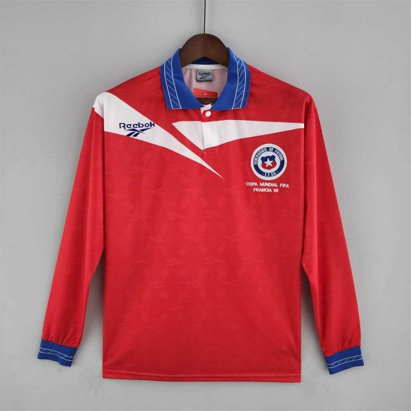 CHILE WORLD CUP 1998 HOME LONG SLEEVE RETRO FOOTBALL SHIRT