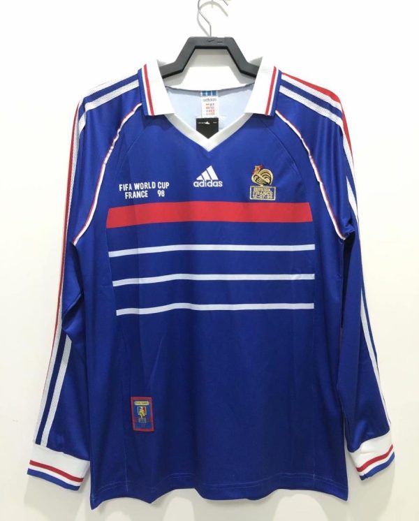 FRANCE WORLD CUP 1998 HOME LONG SLEEVE FOOTBALL SHIRT
