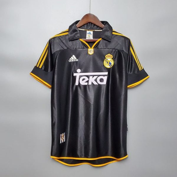 REAL MADRID 1998 AWAY BLACK RETRO FOOTBALL SHIRT