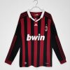 AC MILAN 2009 - 2010 HOME LONG SLEEVE RETRO FOOTBALL SHIRT
